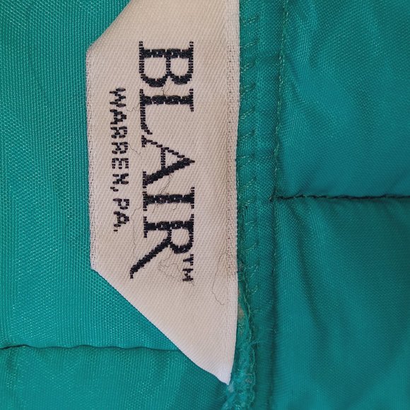 Teal vintage quilted jacket - Picture 3 of 7